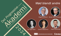 Det Progressive Akademi logobanner mød blandt andre Morten Skov, Mogens Lykketoft, Gry Inger Reiter, Karoline Besserman, Kaare Dybvad Bek